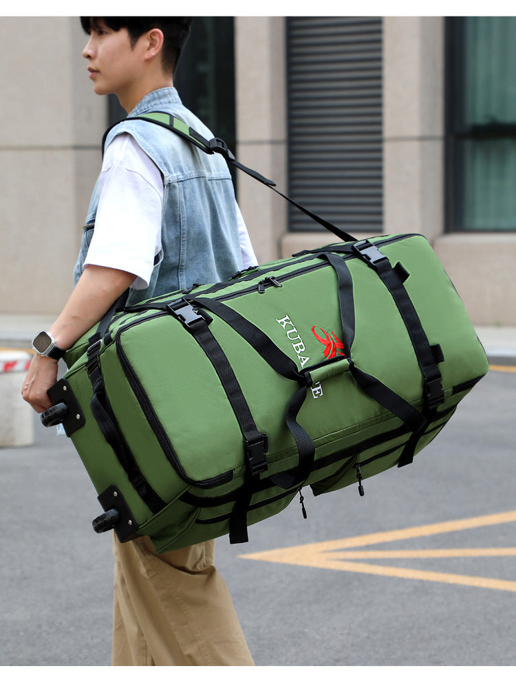 Bolsa de bagagem externa KLQDZMS, bolsa organizadora de roupas de capacidade superdimensionada, mochila de viagem masculina de tecido Oxford, mochila de remessa