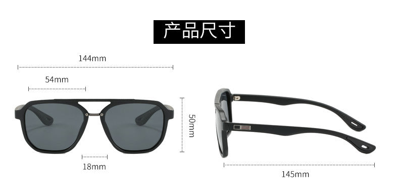 Man Aviation Style TR Frame Customized Polarized Mirror Lens Sunglasses Women Oversized Finished Myopia Sun Glasses with Diopter