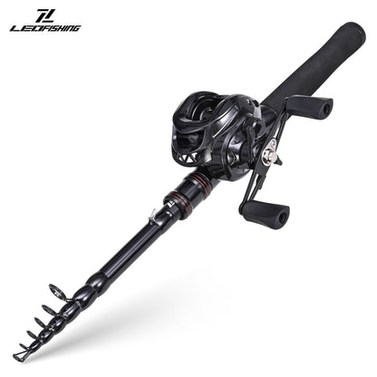 Casting Fishing Rod Carbon Fishing Rod Camping Fishing 4-6 Guides Compact Collapsed Size Fast Action Fishing Rod