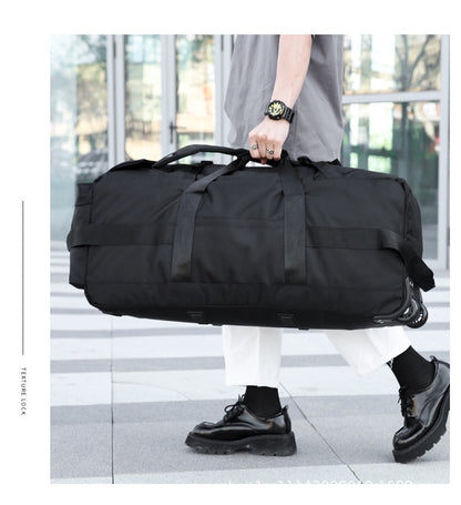 KLQDZMS Oxford Cloth Suitcase Bag Large Capacity Trolley Bag Men's Outdoor Travel Organizer Bag Women's Shoulders Backpacks