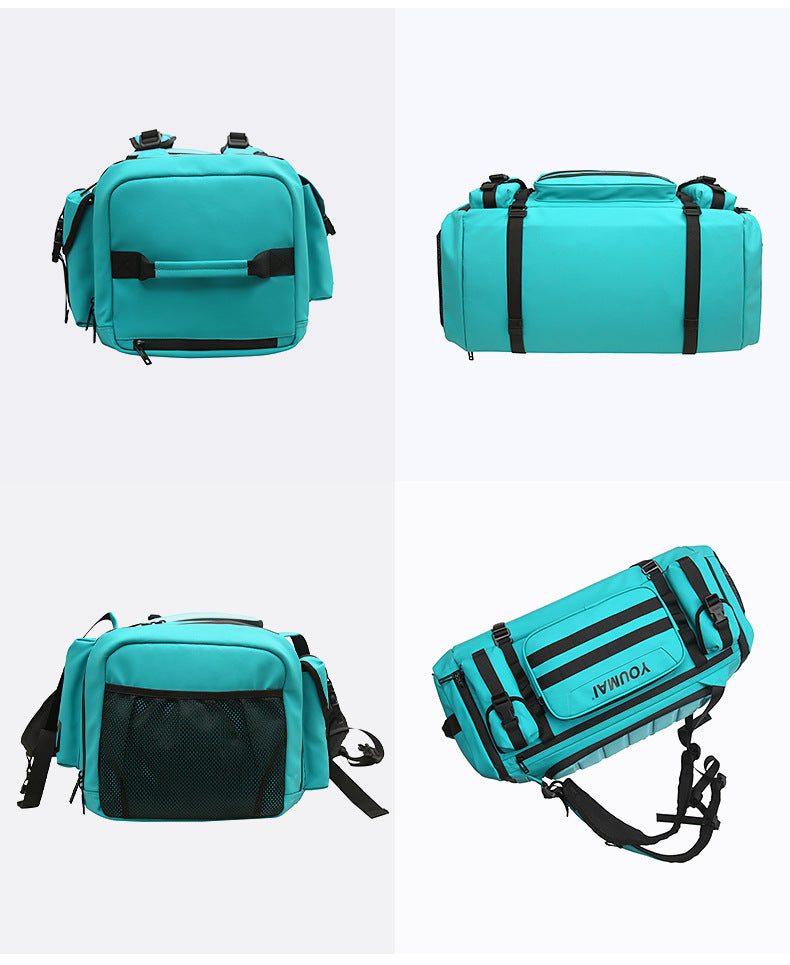 KLQDZMS Women's Ski Backpack Multifunctional Luggage Bag Multifunctional Oxford Cloth Checked Storage Bag Men's Travel Handbag