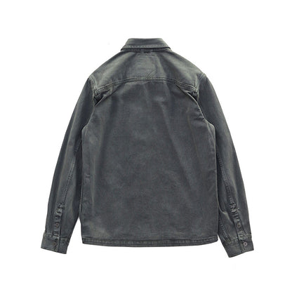 Sansour 2023 New 100% Cotton Military Shirt Men Long Sleeve Casual Dress Shirt Male Cargo Work Shirts With Embroidery