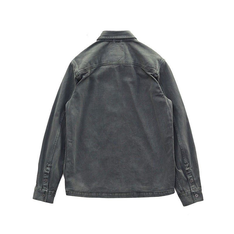 Sansour 2023 New 100% Cotton Military Shirt Men Long Sleeve Casual Dress Shirt Male Cargo Work Shirts With Embroidery