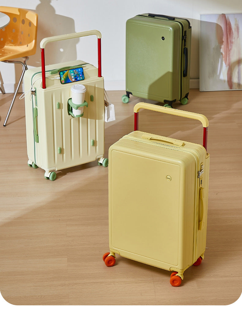 COLENARASuitcase 20"24"28 Inch Large Capacity Trolley Case ABS + PC Boarding Box Cart Type Travel Bag Universal Wheel Luggage