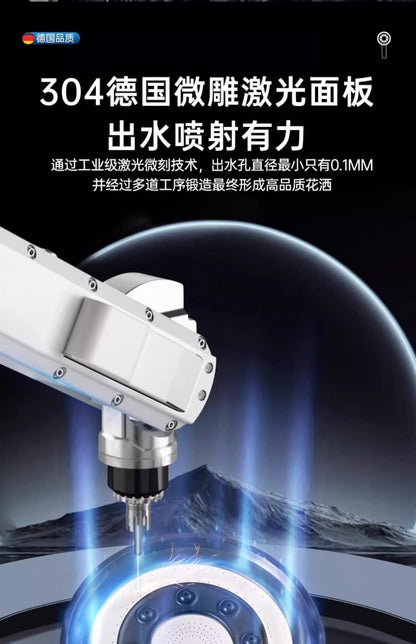 Black 5 Modes Shower Head Adjustable High Pressure Water Saving Portable Filtered Shower Head Faucet Tap Bathroom Accessories