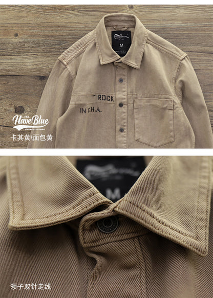 Sansour 2023 New 100% Cotton Military Shirt Men Long Sleeve Casual Dress Shirt Male Cargo Work Shirts With Embroidery