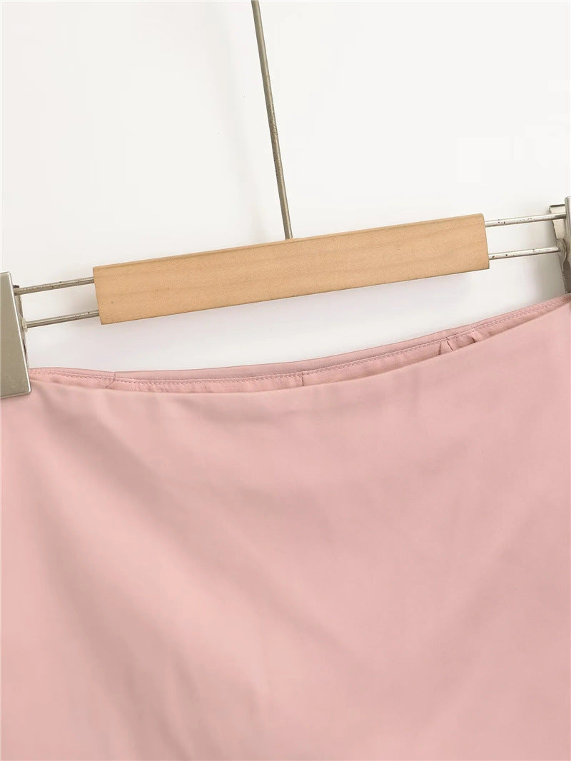 Summer Black Mini Skirts Women Elegant Sliky Satin Skirt Low Rise Zipper Summer Bodycon Short Skirt With Shorts Party Outfits