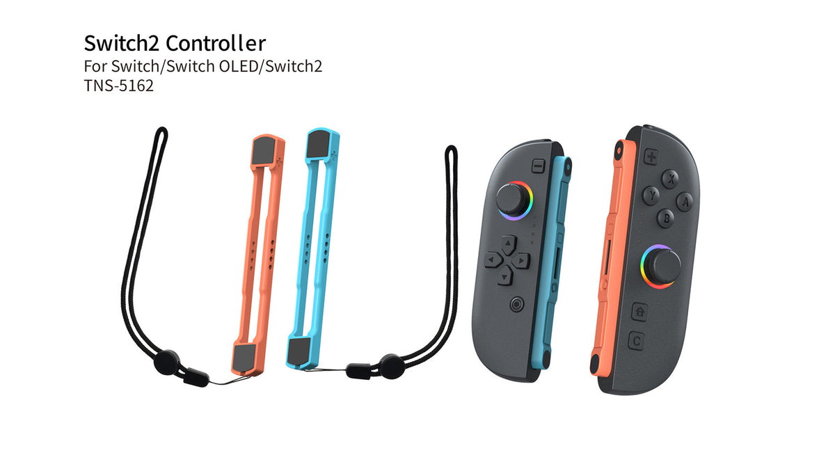 For Switch2 Wired Wireless Joy Cons Controller With RGB Light Dual Vibration Joystick For Switch/OLED/Switch2 Bluetooth Gamepad