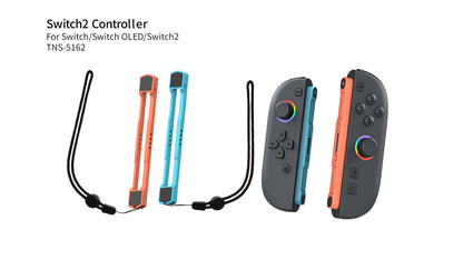 For Switch2 Wired Wireless Joy Cons Controller With RGB Light Dual Vibration Joystick For Switch/OLED/Switch2 Bluetooth Gamepad