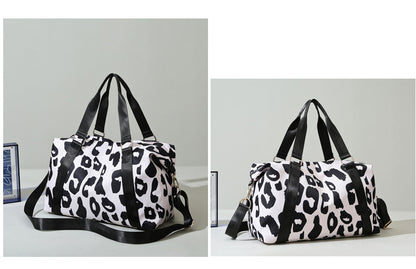 Large Capacity Travel Bag Wet Dry Shoulder Luggage Handbag Leisure Sports Fitness Bag Leopard Print Beach Bags Women's Backpack
