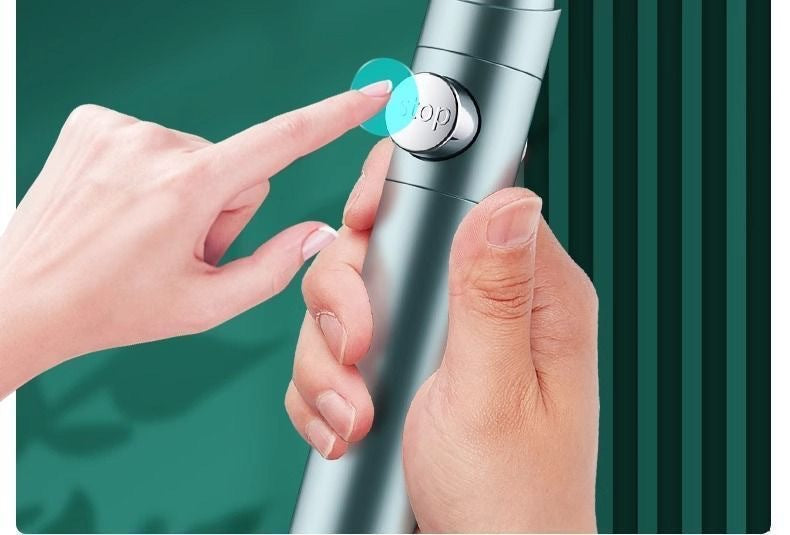 Chuveiro Booster 5 Modos com Escova Massageadora de Alta Pressão para Economia de Água Portátil Filtro de Banheiro com Mangueira e Suporte