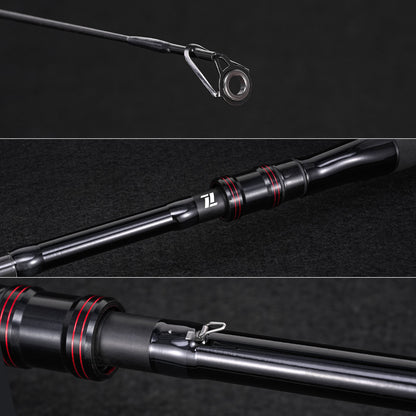 Casting Fishing Rod Carbon Fishing Rod Camping Fishing 4-6 Guides Compact Collapsed Size Fast Action Fishing Rod