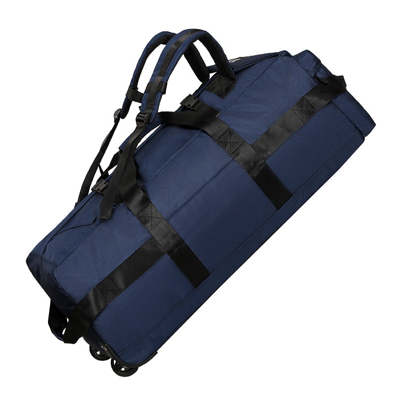 KLQDZMS Oxford Cloth Suitcase Bag Large Capacity Trolley Bag Men's Outdoor Travel Organizer Bag Women's Shoulders Backpacks