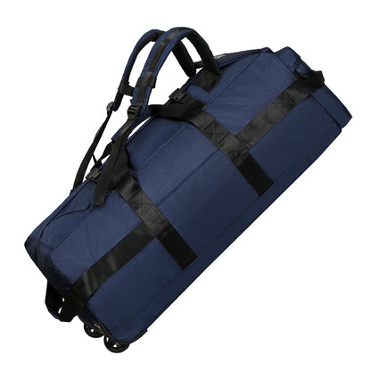 KLQDZMS Waterproof Luggage Bag Oxford Cloth Run Trolley Bag Large Capacity Double Shoulder Travel Bag with Wheels Handbag