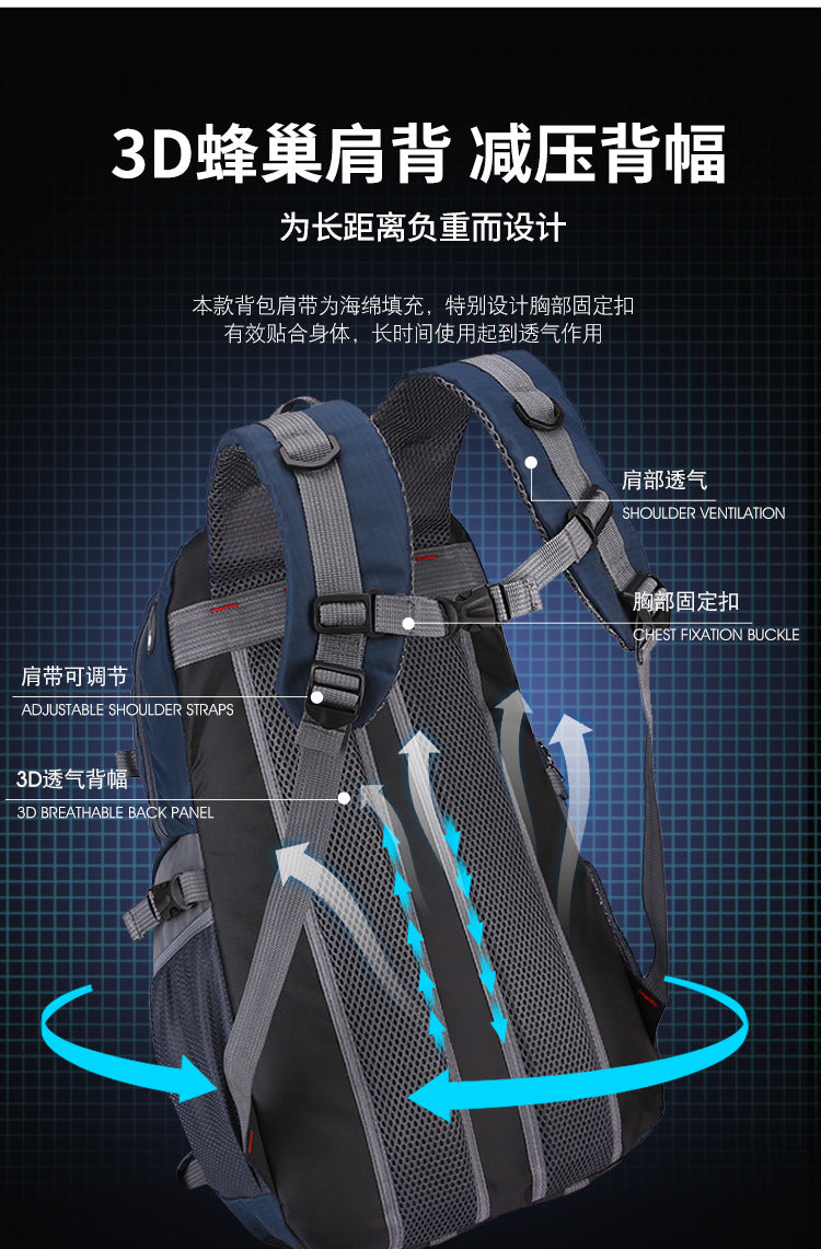 Nova Mochila Masculina de Nylon Impermeável Casual para Viagem ao Ar Livre Mochila Feminina para Caminhada Acampamento Montanhismo Bolsa Esportiva Juvenil