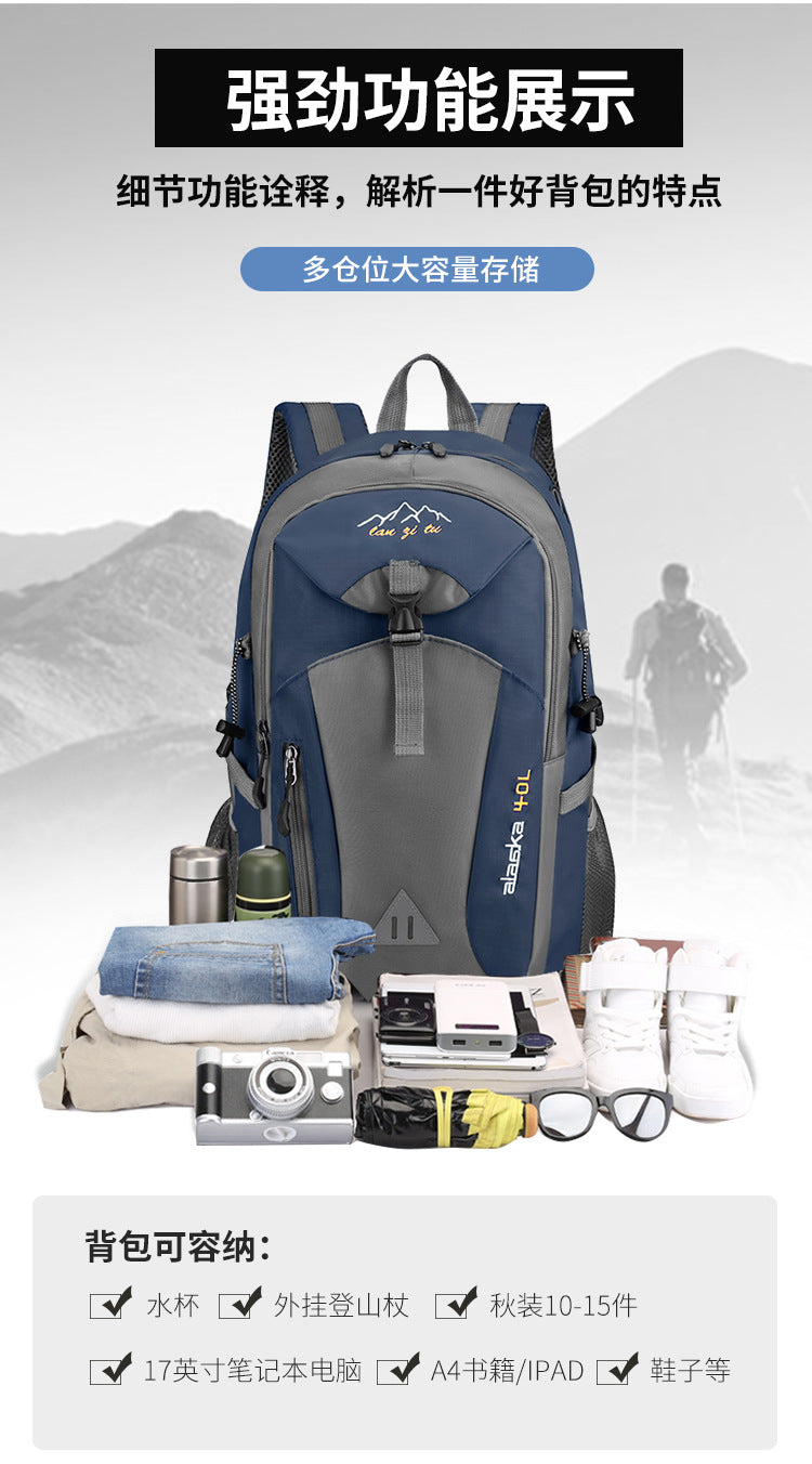 Nova Mochila Masculina de Nylon Impermeável Casual para Viagem ao Ar Livre Mochila Feminina para Caminhada Acampamento Montanhismo Bolsa Esportiva Juvenil
