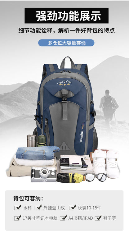 Nova Mochila Masculina de Nylon Impermeável Casual para Viagem ao Ar Livre Mochila Feminina para Caminhada Acampamento Montanhismo Bolsa Esportiva Juvenil