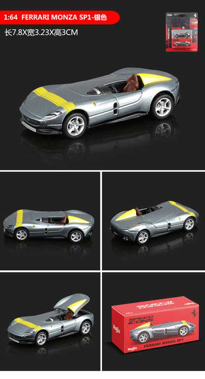 Bburago 1:64 SP1 Ferrari 812 SF90 Competizione Amarelo Liga Miniatura Ferrari Daytona SP3 Esportivo Modelo Fundido Brinquedos Personalizados
