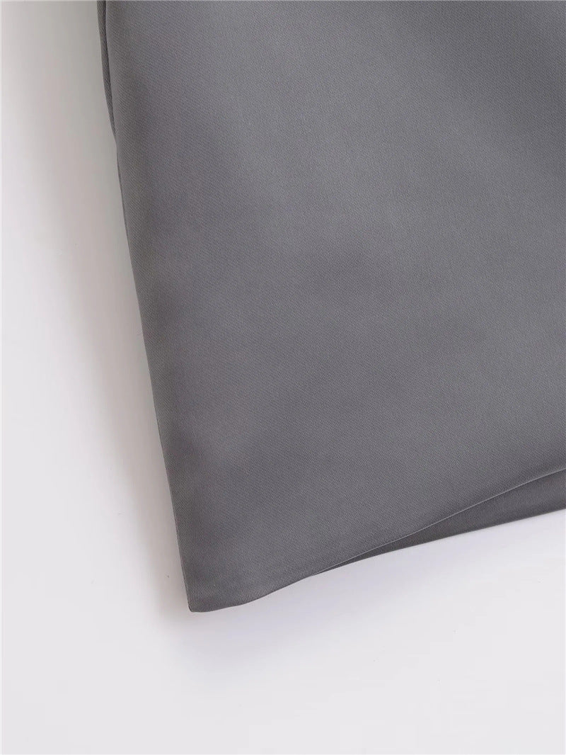 Summer Black Mini Skirts Women Elegant Sliky Satin Skirt Low Rise Zipper Summer Bodycon Short Skirt With Shorts Party Outfits