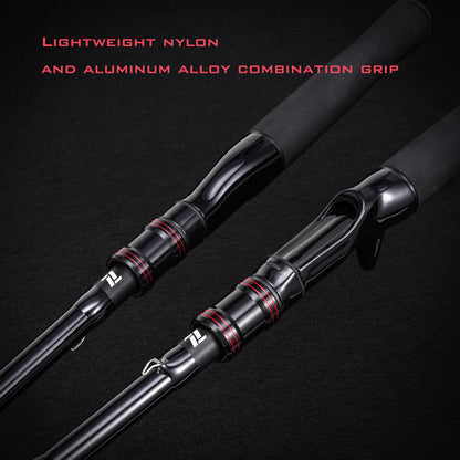 Casting Fishing Rod Carbon Fishing Rod Camping Fishing 4-6 Guides Compact Collapsed Size Fast Action Fishing Rod