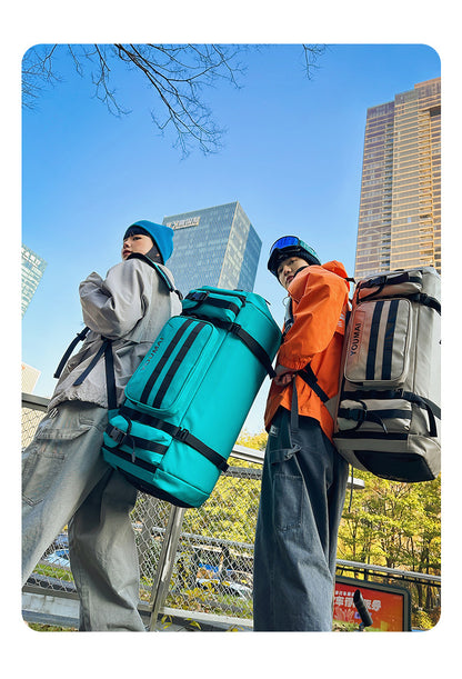 KLQDZMS Men's Backpack Outdoor Sports Ski Shoulder Bag Oxford Cloth Large Capacity Wearable Travel Bag Women's Luggage Bag