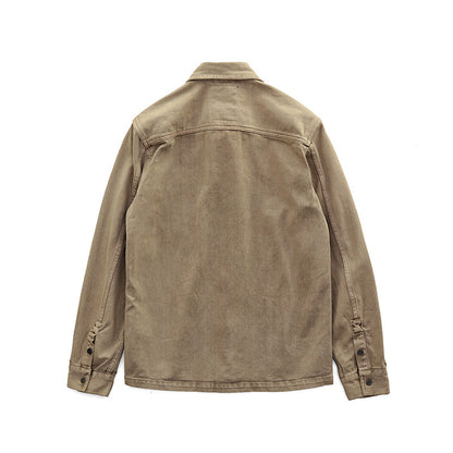 Sansour 2023 New 100% Cotton Military Shirt Men Long Sleeve Casual Dress Shirt Male Cargo Work Shirts With Embroidery