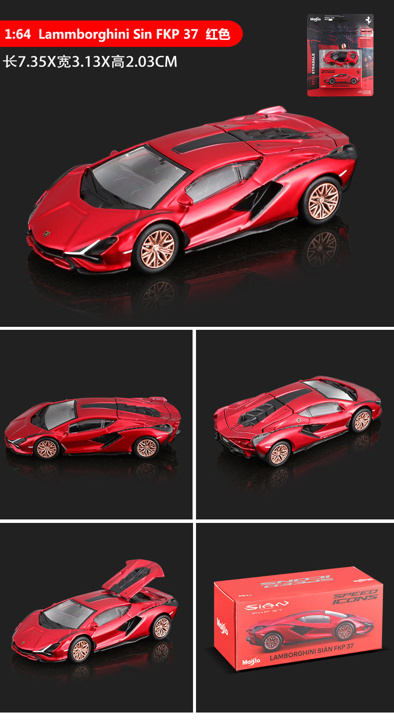 Bburago 1:64 SP1 Ferrari 812 SF90 Competizione Amarelo Liga Miniatura Ferrari Daytona SP3 Esportivo Modelo Fundido Brinquedos Personalizados