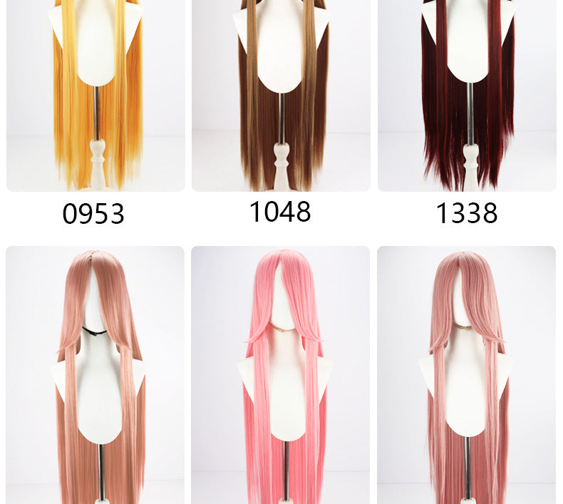 Perucas sintéticas de cabelo rosa com volume de ar, seda de cabelo macia de alta temperatura, cabelo a granel, peruca longa, cacheada, de ondas grandes, lisa, para Cosplay