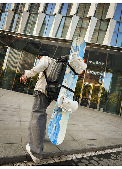 KLQDZMS Men's Backpack Outdoor Sports Ski Shoulder Bag Oxford Cloth Large Capacity Wearable Travel Bag Women's Luggage Bag