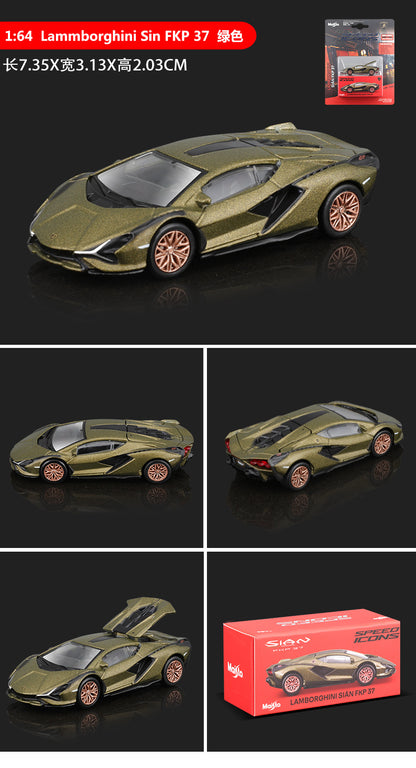 Bburago 1:64 SP1 Ferrari 812 SF90 Competizione Amarelo Liga Miniatura Ferrari Daytona SP3 Esportivo Modelo Fundido Brinquedos Personalizados