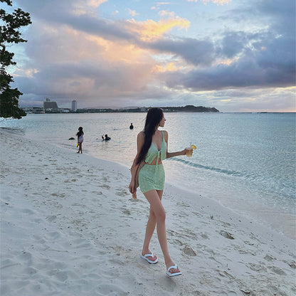 Spring/Summer Pure Desire Hot Girl Sexy Bikini Cover Beach Swimsuit Set For Women