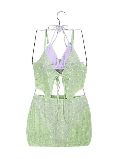 Spring/Summer Pure Desire Hot Girl Sexy Bikini Cover Beach Swimsuit Set For Women