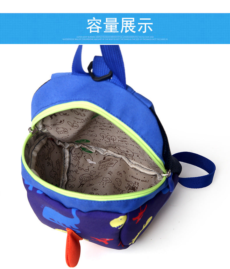 Infant Baby Dinosaur Safety Harness Backpack Toddler Kids Canvas Leash Anti-lost Kindergarten Bag Children Animal Schoolbags