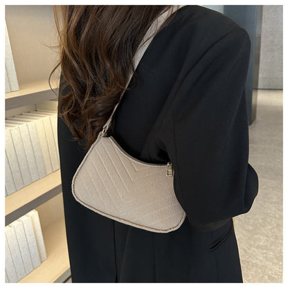 Mini Shoulder Bags for Women Fashion Felt Women's Bag Design Advanced Underarm Handbags Beautiful Purses Crescent SaddleBag 2024