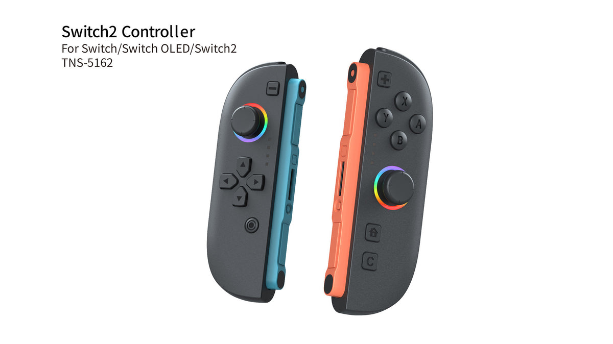 For Switch2 Wired Wireless Joy Cons Controller With RGB Light Dual Vibration Joystick For Switch/OLED/Switch2 Bluetooth Gamepad