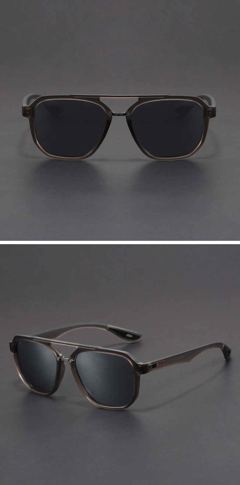 Man Aviation Style TR Frame Customized Polarized Mirror Lens Sunglasses Women Oversized Finished Myopia Sun Glasses with Diopter