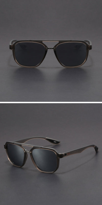 Man Aviation Style TR Frame Customized Polarized Mirror Lens Sunglasses Women Oversized Finished Myopia Sun Glasses with Diopter