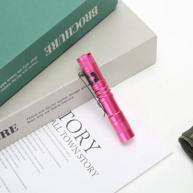 Portable Mini LED Pen Flashlight With Pen Clip Handheld Ultra Pocket Torch Use AAA Battery For Outdoor Camping Emergency Lamp