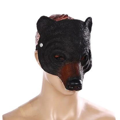 PU Foam 3D Realistic Animal Cow Head Mask Carnival Easter Party Performance Prop Half Face  Halloween Mask Cosplay Mask