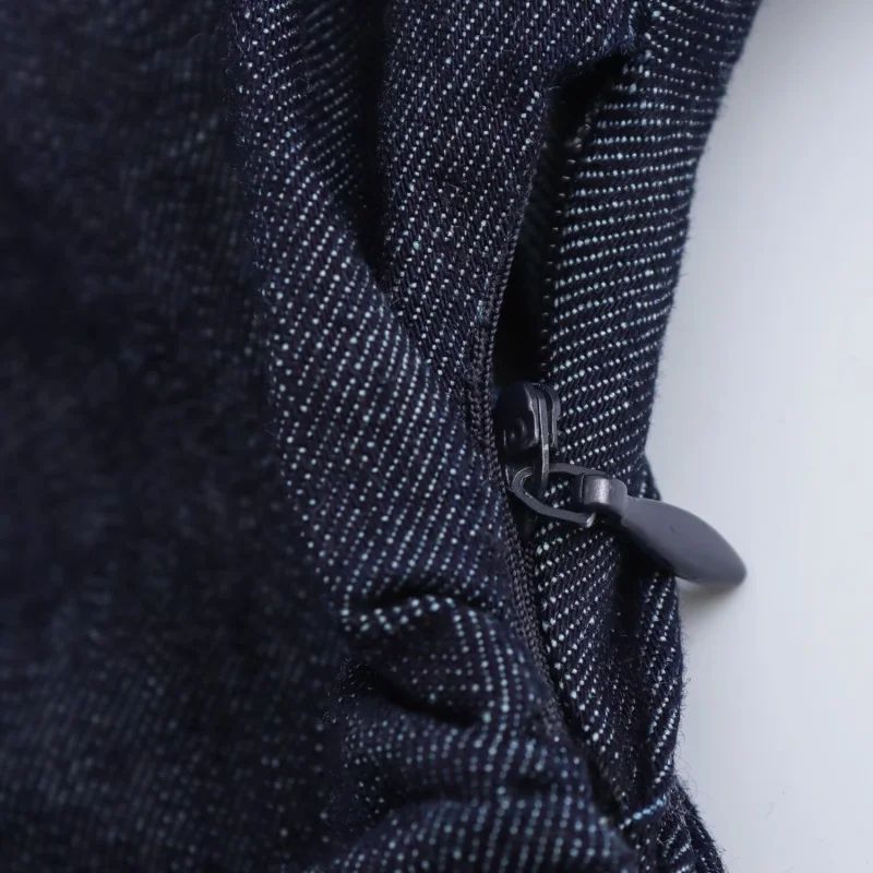 2025 traf Spring New 1975 series denim MIDI dress with lapel side zipper fashion