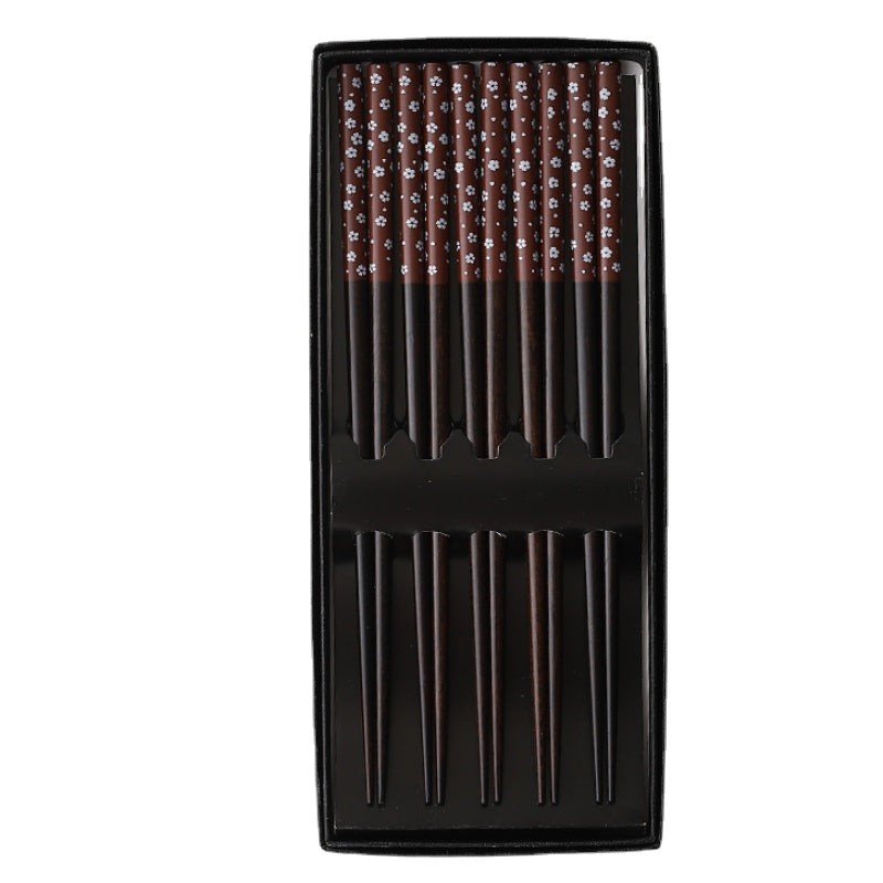 5 pares de pauzinhos japoneses para sushi, antiderrapantes, reutilizáveis, chineses, utensílios de mesa, presente, ferramentas de cozinha