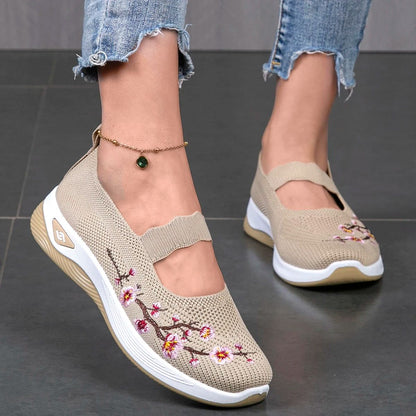Women's Summer Casual Sneakers - Breathable Mesh Flats for All-Day Comfort
