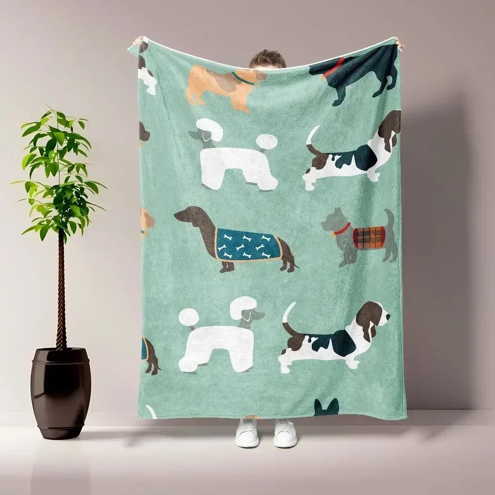 Cow pattern Blanket Flannel Blanke Bed Sofa Travel Camping Super Soft Cozy Plush Blanket Cheetah Print Blanket for All Seasons