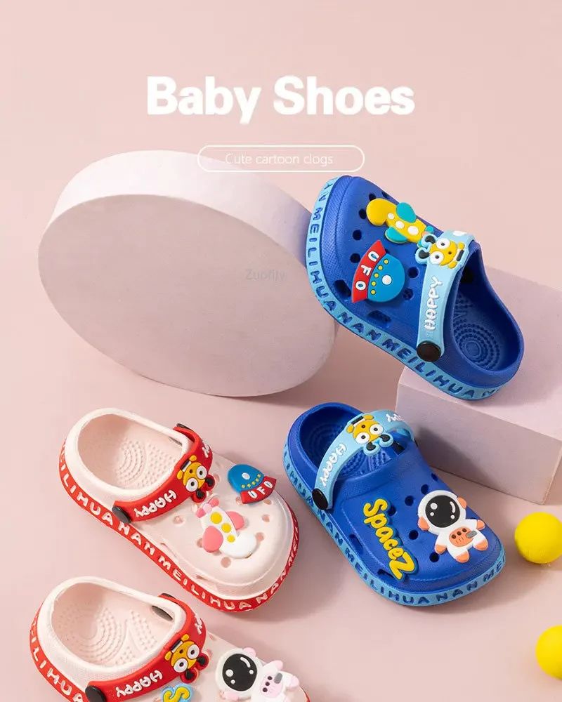 New Children Kids Baby Boys Girls Mules Clogs Summer Soft Sole Garden Beach Slippers Sandals Cave Hole Baby Shoes for Boys Girls