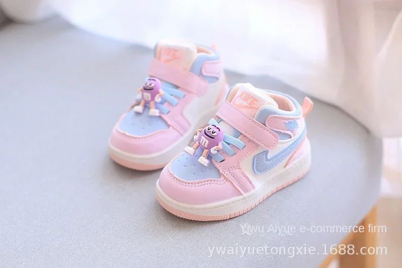 Boots Baby Girls Sneakers Board Shoes Cartoon Prints Soft Bottom Non-slip Children Casual Walking Shoes Boy Kids Children Shoes