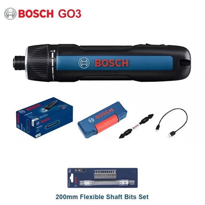 Bosch Parafusadeira Elétrica GO2 GO3 USB Recarregável Multifuncional Furadeira Manual Sem Fio Ferramentas Elétricas Manutenção Doméstica Reparo