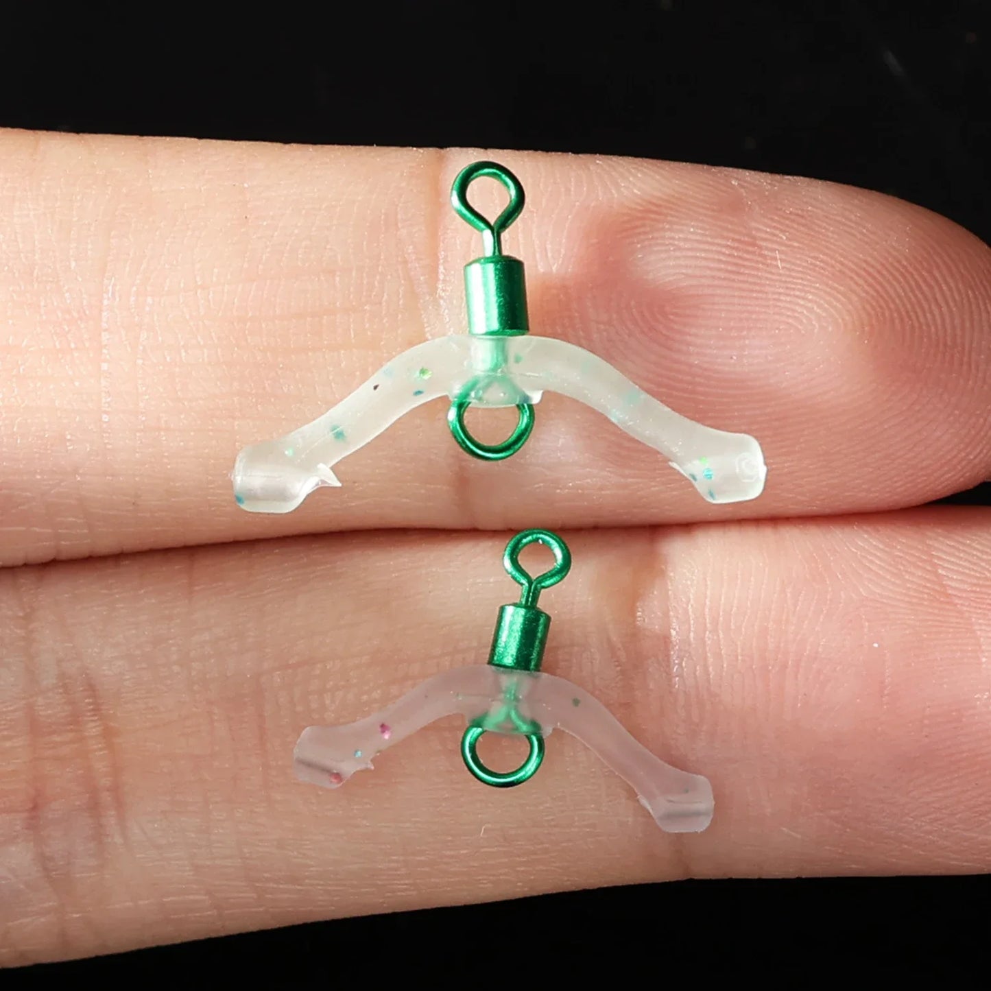 Fishing Hook Separator Anti Tangle Boom Green Silicone Bifurcator High Elastic Subline Splitter Lure Rigging Accessories Tool