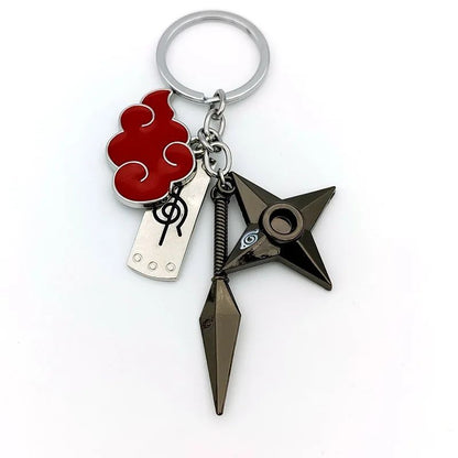 Anime Naruto Chaveiro Brinquedo Kunai Shuriken Konoha Ninja Carro Mochila Xiao Organização Nuvem Vermelha Chaveiro Acessórios Presente
