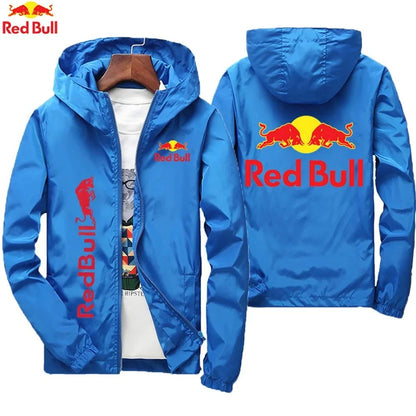 Red Bull's New Fashionable Sports Jacket with Comfortable Bicycle Fabric and Fashionable Zipper Outdoor Cycling Combination