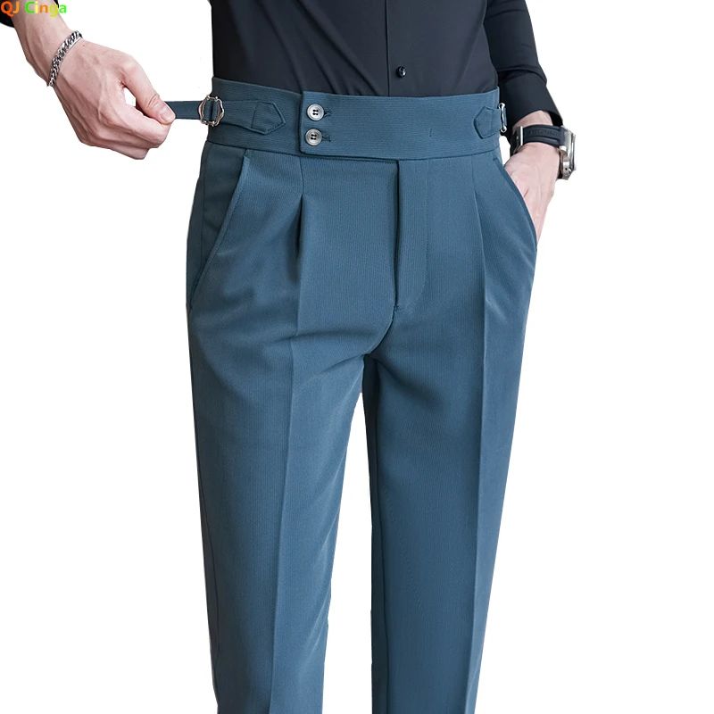 Navy Men's Suit Pants, White Black Trousers, Gray Khaki Pantalones Hombre Fashion Slim Male Pant, 28 29 30 31 32 33 34 36
